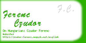 ferenc czudor business card